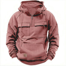 (Pink, L) Youth Faux Leather Hoodie Jacket with Pockets
