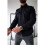(Dark Blue, M) Camicie casual da uomo per autunno e inverno 1