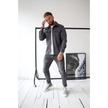 (Dark Gray, M) Men's Casual Shirts for Autumn & Winter