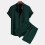 (Solid green, L) Buntes Herren-Set aus geripptem Kurzarmhemd und Shorts 1