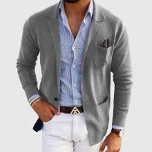 (Light Gray, L) Abito da uomo slim fit per matrimoni ed eventi