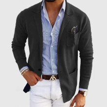 (Black, XL) Abito da uomo slim fit per matrimoni ed eventi