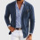 (Blue, L) Men's Slim Fit Wedding & Event Suit 1