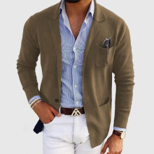 (Khaki, 2XL) Abito da uomo slim fit per matrimoni ed eventi