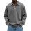 (Gray, XL) Lässiges Herren-Langarmhemd mit Knopfleiste 1