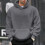 (Gray, L) Winter Fleece Hoodie Men's Lamb Wool Pullover 1