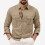 (Army Green, L) Camicia casual da uomo a maniche lunghe con multitasche 4
