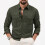 (Khaki, S) Camicia casual da uomo a maniche lunghe con multitasche 4