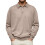 (Khaki, M) Camicia casual da uomo autunnale con scollo a V e bottoni 1