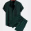 (Solid white, XXL) Buntes Herren-Set aus geripptem Kurzarmhemd und Shorts 2