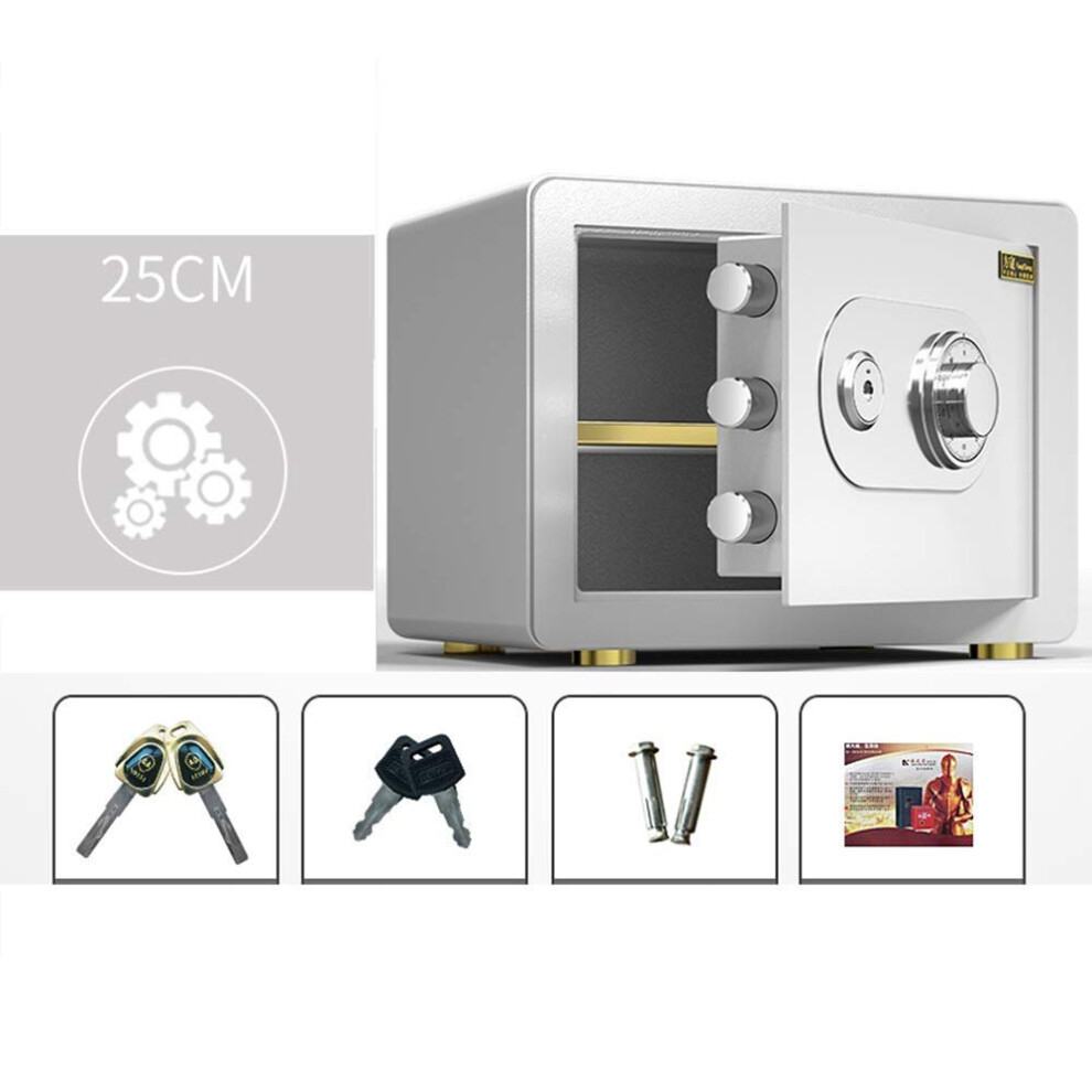 Fireproof Wall Safe With Mechanical Code Lock, Dual Alarm And Antitheft Protection For Home 45X38x33cm 9330225467281
