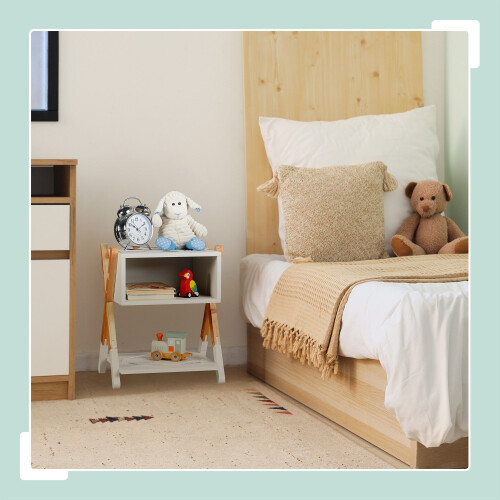 Children's Bedside Table with Open Shelf 2