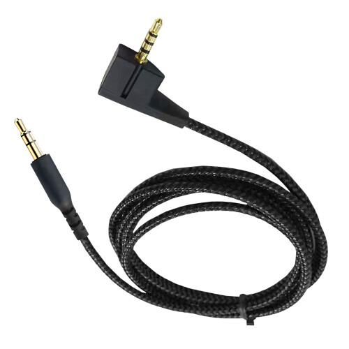 Cordon de son de remplacement longue durée pour fil-Noir 3,5 mm