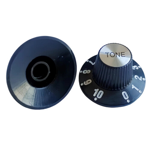ABS Plastic Rotary Guitar Effect Knob With Aluminum-Black TONE