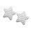 Black White Star Pattern Headband Earphone Decorative Cloth 1