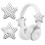 Black White Star Pattern Headband Earphone Decorative Cloth 2