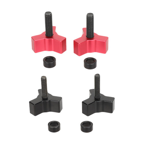 2Pcs Hand Tighten Screw Replacement Aluminum Thumb Screw-Black 1