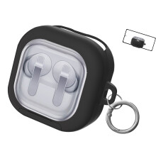 Security Transparents Sleeve Silicone Earbud Protective-Black
