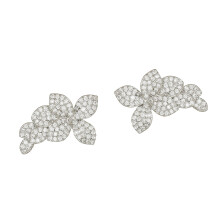 Boucles d'oreilles à la mode en forme de trèfle à quatre
