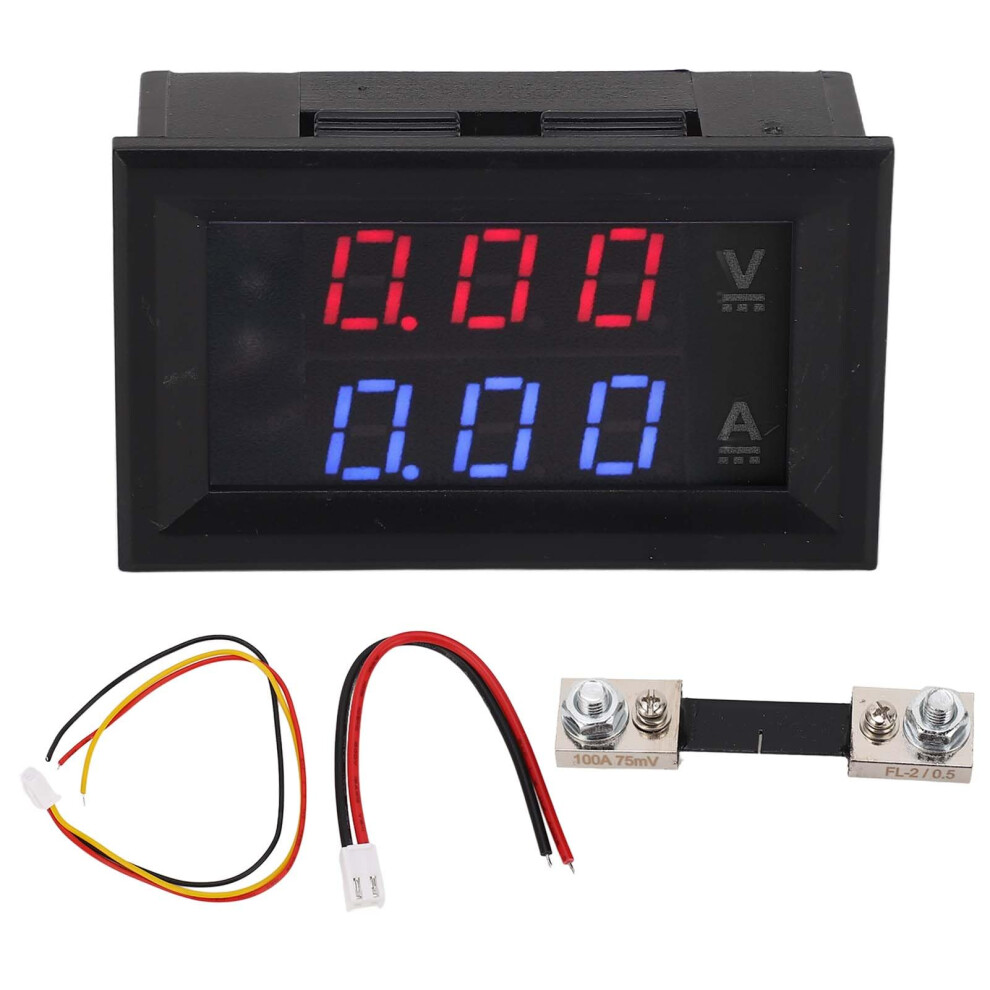 Dc 100A Digital Voltmeter Ammeter With Shunt, DualâColor Led Display, ÂAccuracy Voltage Current Gauge 9771547985679