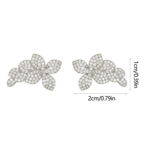 Boucles d'oreilles à la mode en forme de trèfle à quatre 2