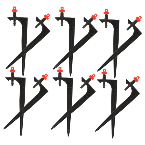 20pcs Garden Irrigation Sprinkler with Adjustable Misting Drip Nozzle and Spike Support