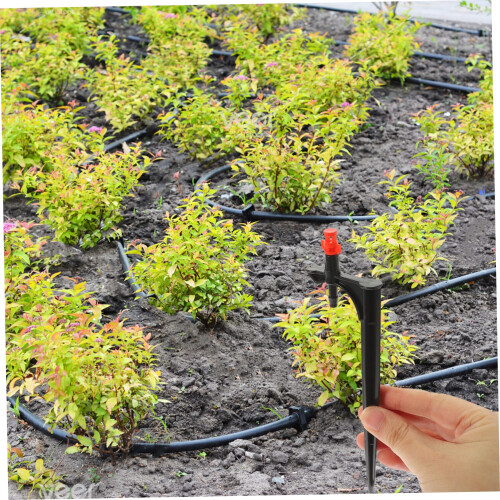 20pcs Garden Irrigation Sprinkler with Adjustable Misting Drip Nozzle and Spike Support 1