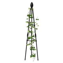 Metal Garden Trellis 120cm Rustproof Steel Plant Support Frame for Climbing Plants and Vegetables