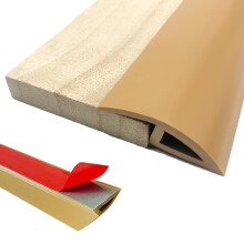 Self Adhesive Floor Transition Strip Brown PVC Threshold Trim for Carpet and Vinyl Floors 3x200cm