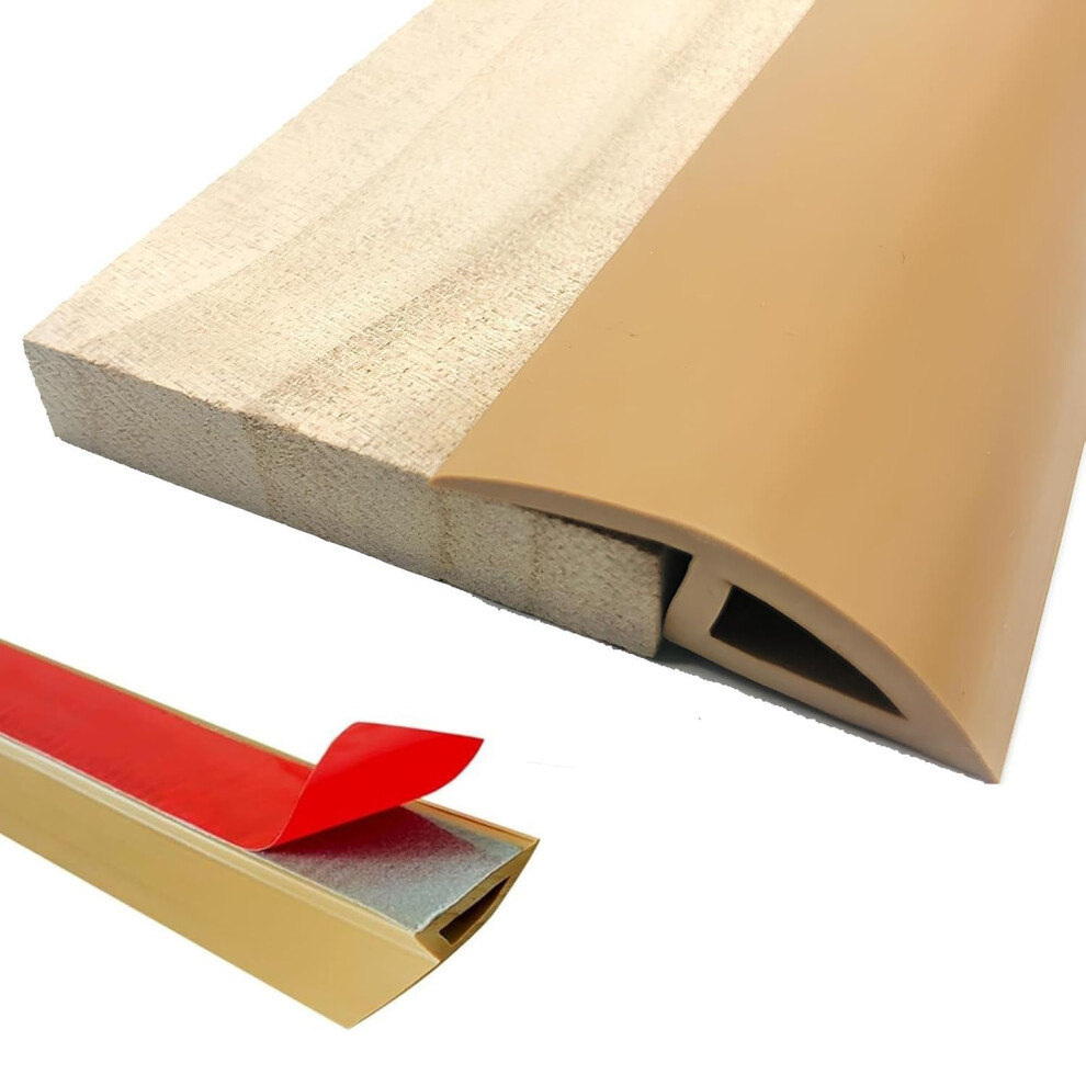 Self Adhesive Floor Transition Strip Brown Pvc Threshold Trim For Carpet And Vinyl Floors 3X200cm 9351714613323