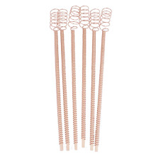 Electroculture Antenna Stakes Copper Coil Wood Design for Enhanced Plant Growth Indoor Outdoor Gardening 6 Pack 11.5 Inch