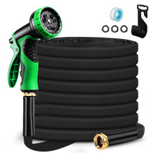 50 FT Garden Hose with Nozzle, Lightweight Non‑Kink Water Hose for Gardening and Car Washing