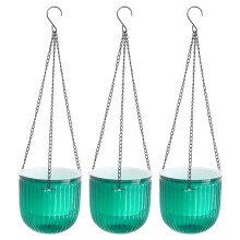 3pcs Self Watering Hanging Flower Pots Set, Boho Resin Planters for Indoor Outdoor Decor