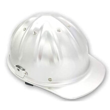 Aluminum Alloy Safety Helmet with ImpactResistant Shell, Adjustable Fit, Puncture Protection, Silver