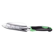 Aluminum Garden Shovel with Ergonomic Steel Handle and Measuring Scale, 3 Claw Hand Tool for Digging