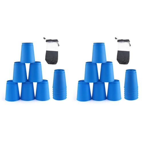 24Pcs Kid Quick Stacking Cups Set  Speed Training Game Fun Stacking Cup Fast Paced Game for Boys Girls