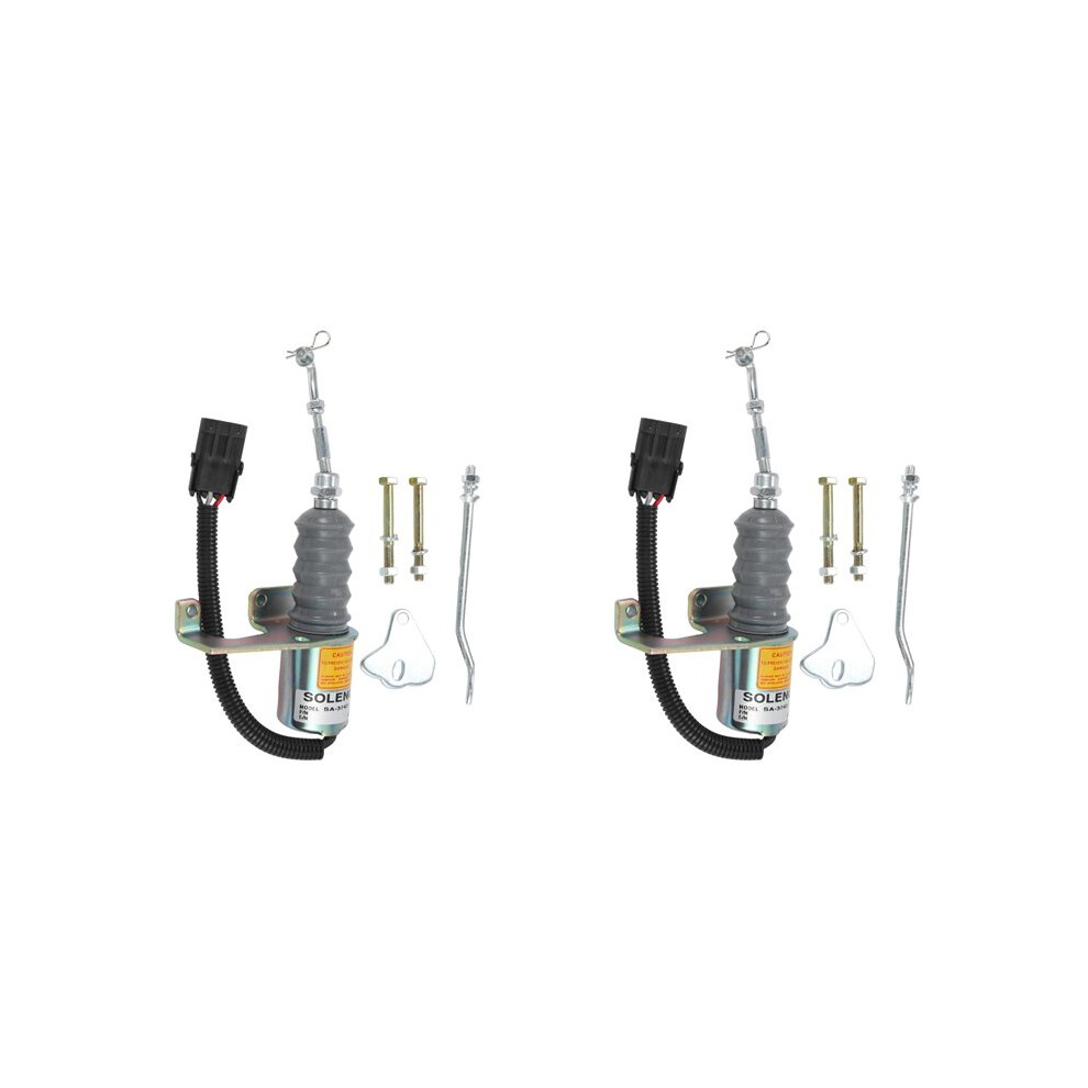 2 Set Of 12V Flameout Solenoid Valve Engine Stop Solenoid 1751Es Sa-3742-12 For Engineering Vehicles 6032583347047