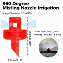 1000PCS 360 Degree Misting Nozzle Irrigation,Sprinklers Sprayer for Garden Irrigation System