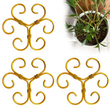 Golden Heart Metal Plant Trellis 3 Pack, Durable Small Indoor Plant Support Stakes for Stable Growth