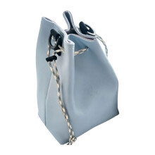 PU Leather Camera Storage Bag Lightweight-light blue large