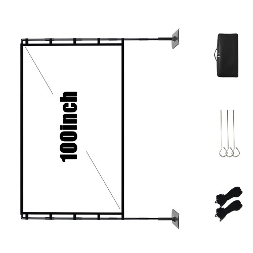 Quick Setups 16:9 Projector Screen With Reinforced-100 inch