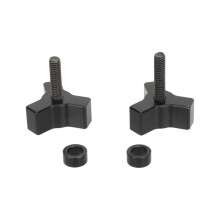 2Pcs Hand Tighten Screw Replacement Aluminum Thumb Screw-Black