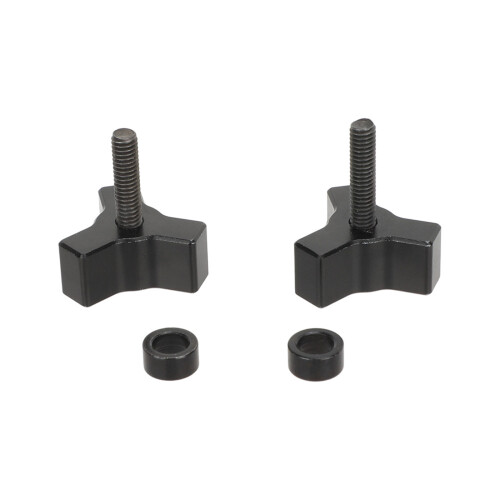 2Pcs Hand Tighten Screw Replacement Aluminum Thumb Screw-Black