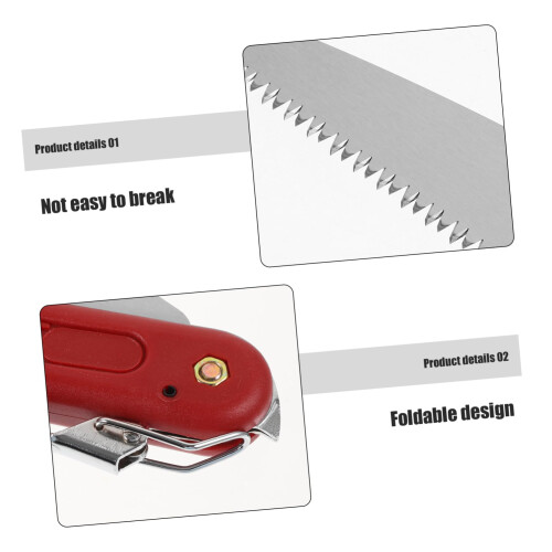 Folding Pruning Saw for Tree Branches with Hard Tooth Blade and Ergonomic Grip 2