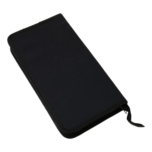 Grand support de disque de 80 disques avec support de coque-Noir