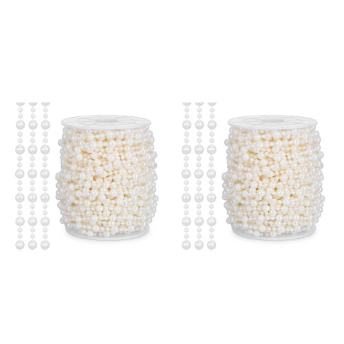2 Beige Perlenband Robust Für Basteln Hochzeit Perlen