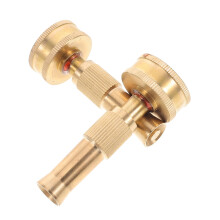2pcs Durable Copper Garden Hose Nozzle with Adjustable Spray Modes and Ergonomic Grip for Watering Plants and Car Washing
