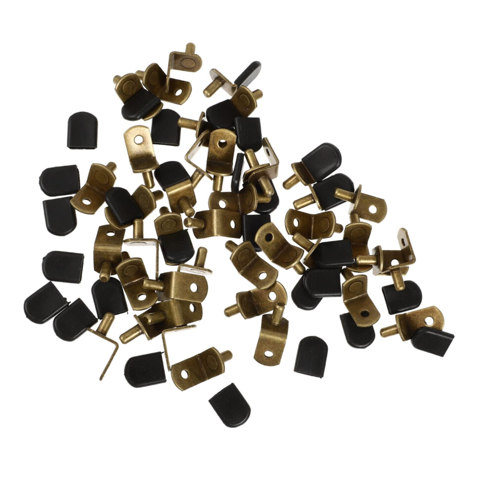 50Pcs Assorted Color Shelf Support Pegs And Cabinet Shelf Pins Iron Clips For Flexible Organization 9073542136682