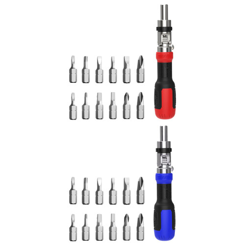 Professional 13 In 1 Multiple Bit Screwdriver Set Ergonomic-Red 2