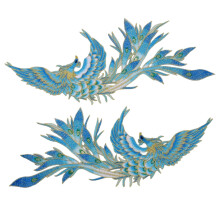 Fashionable Shape Embroidered Cloth Patches For-lake blue